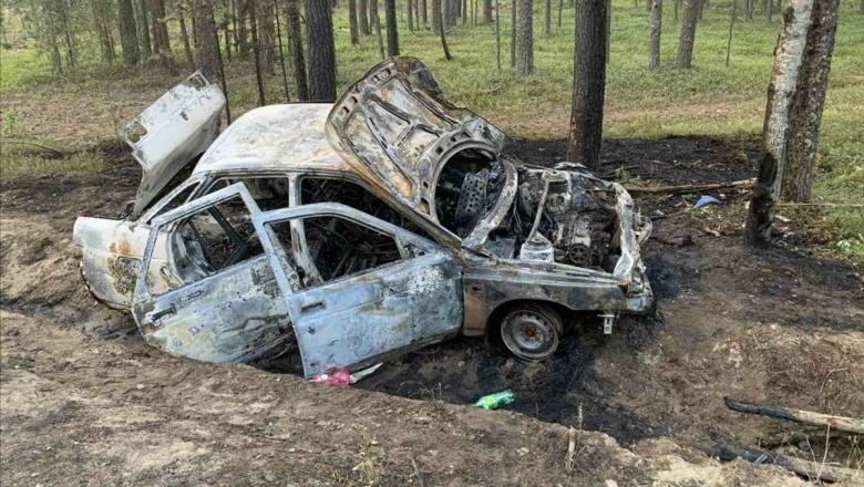 В Карелии на трассе сгорел автомобиль