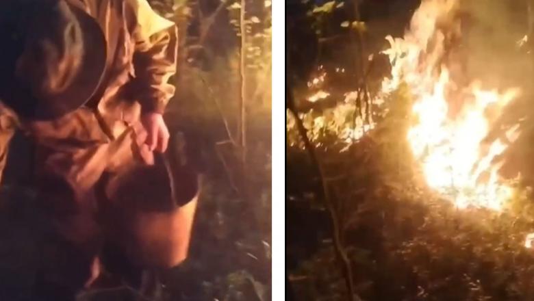 Люди пытаются тушить пламя ведрами с водой: в Сети появились кадры страшного пожара под Суоярви