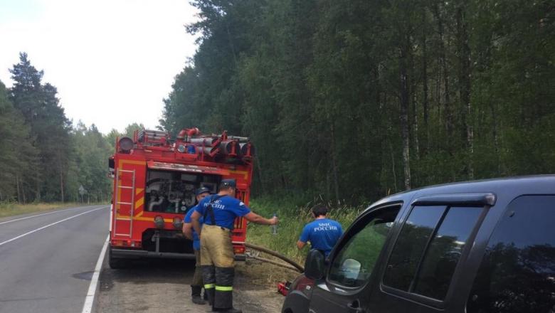 При тушении лесных пожаров в Карелии пострадали пожарные