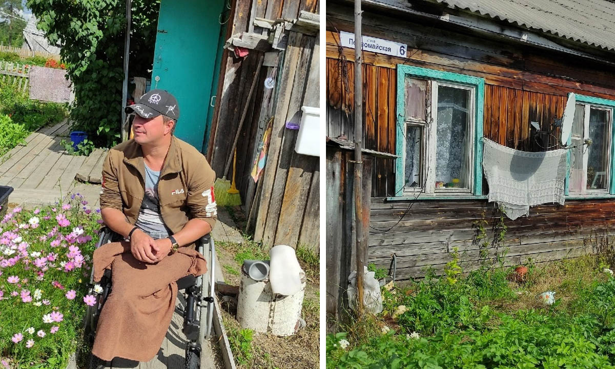 В Муезерском районе безногий инвалид много лет живет в деревянной развалюхе